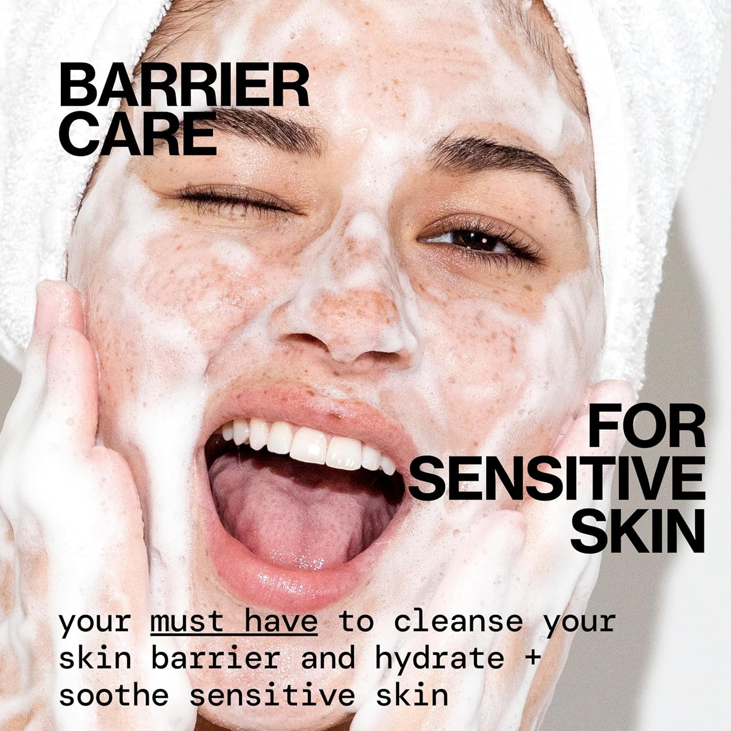 Face Wash Cleanser Vegan Ceramide Barrier Repair Extra Gentle for Daily Use Daily for Sensitive Skin, Fragrance Free, Calendula, Vegan & Cruelty-Free Dermatologist Tested