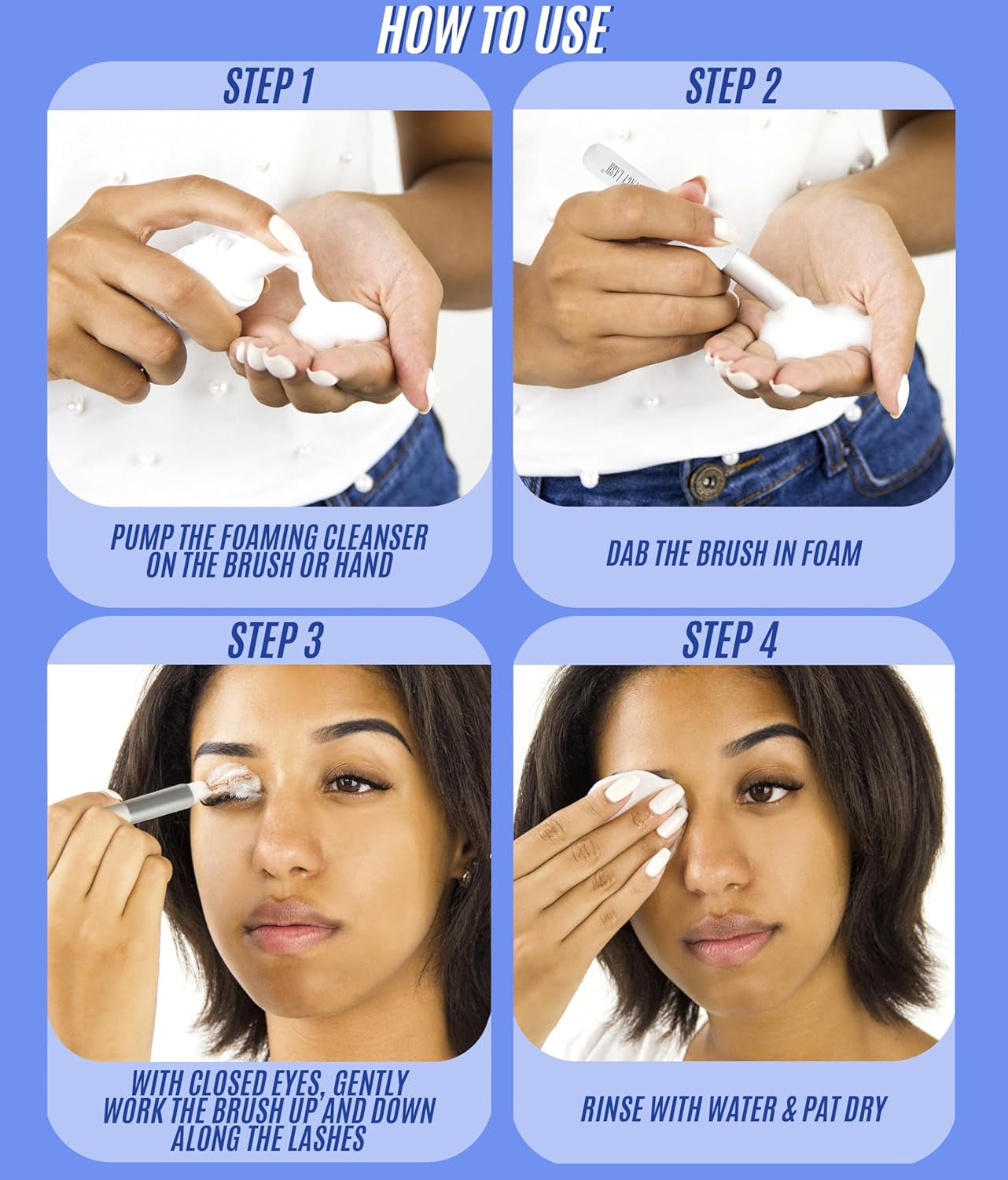 Lash Shampoo 100Ml+ Eyelash Growth Serum by /Eye Makeup Remover + Lash Serum for Eyelash Growth and Thickness/Lash Cleaning Kit of Lash & Eyebrows Cleanser + Brush & Brow & Eyelash Serum